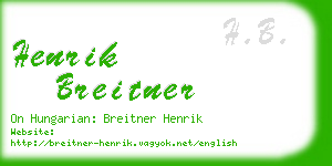 henrik breitner business card